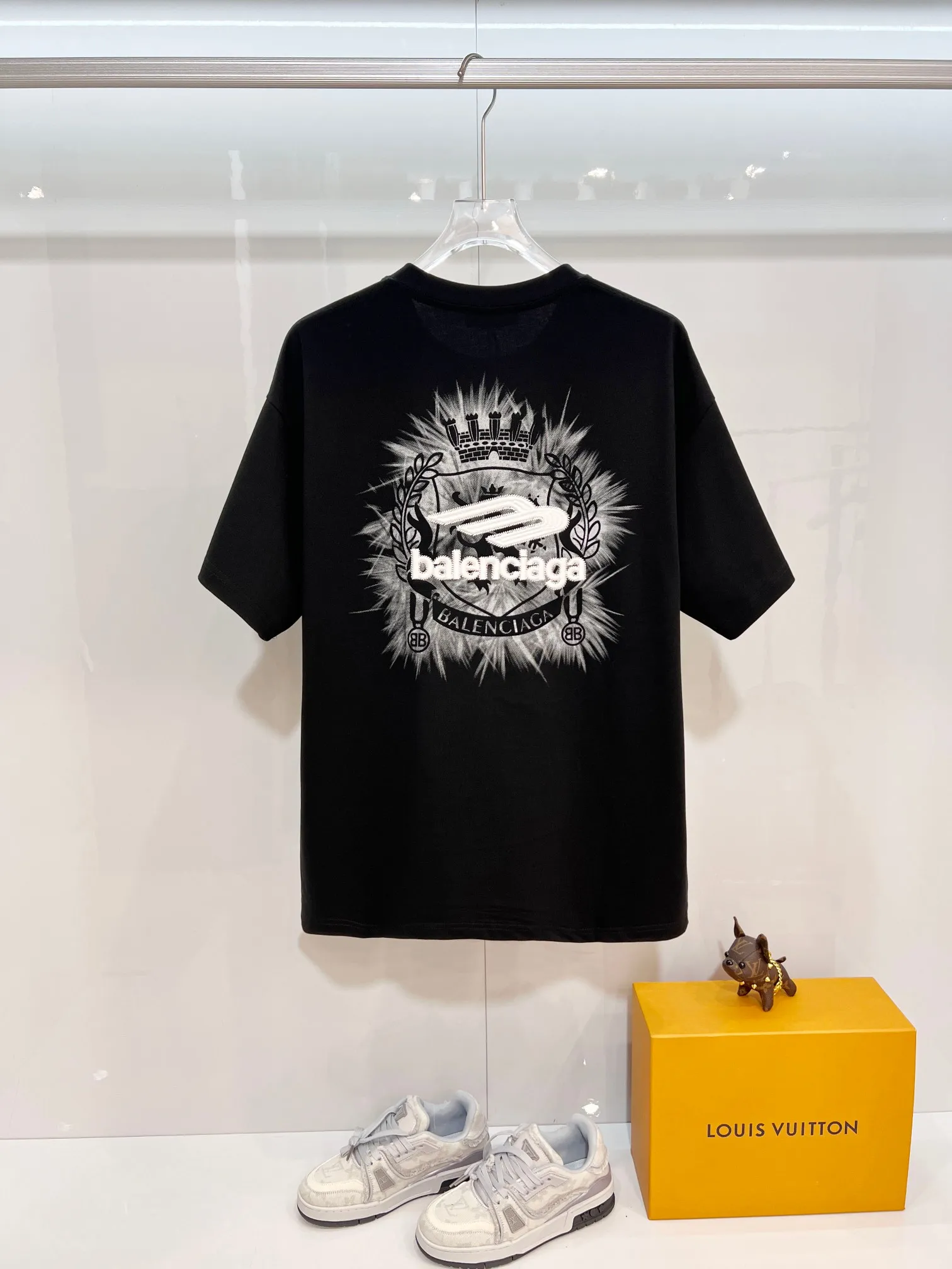 Balenciaga 2026New Arrival logo Same Style t · 320 100％ · 32 · ：Black Size：S M L XL